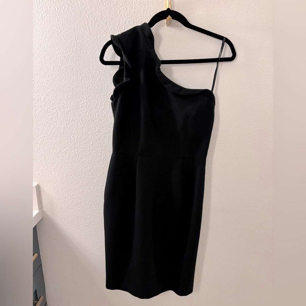 Black halo like new black one shoulder cocktail dress